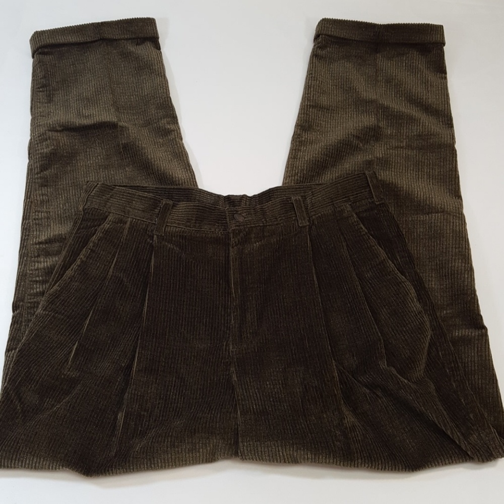 Consensus Corduroy Men's Pants 34x31 Olive Green - Picture 4 of 8